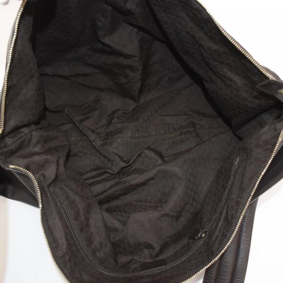 👜 Gucci Leather Weekender Messenger Bag XL Crossbody Travel Tote - Picture 10 of 13